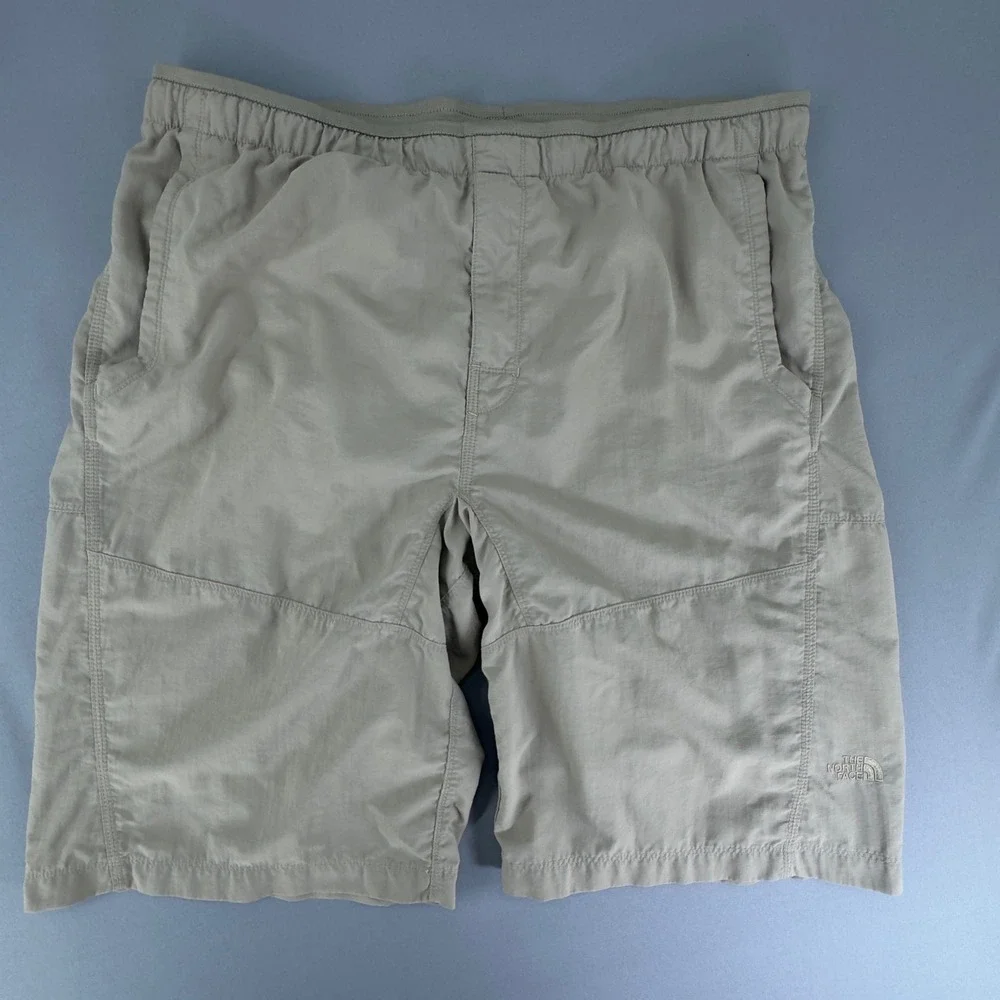 The North Face Mens Tan Nylon Hiking Shorts AJDL Size L Regular Gorpcore Trail